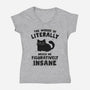 Figuratively Insane-Womens-V-Neck-Tee-kg07