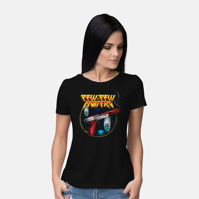 Pew-Pew Fighters-Womens-Basic-Tee-Kladenko