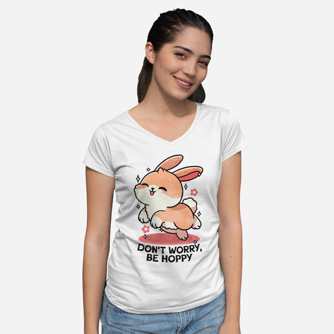 Be Hoppy-Womens-V-Neck-Tee-fanfreak1