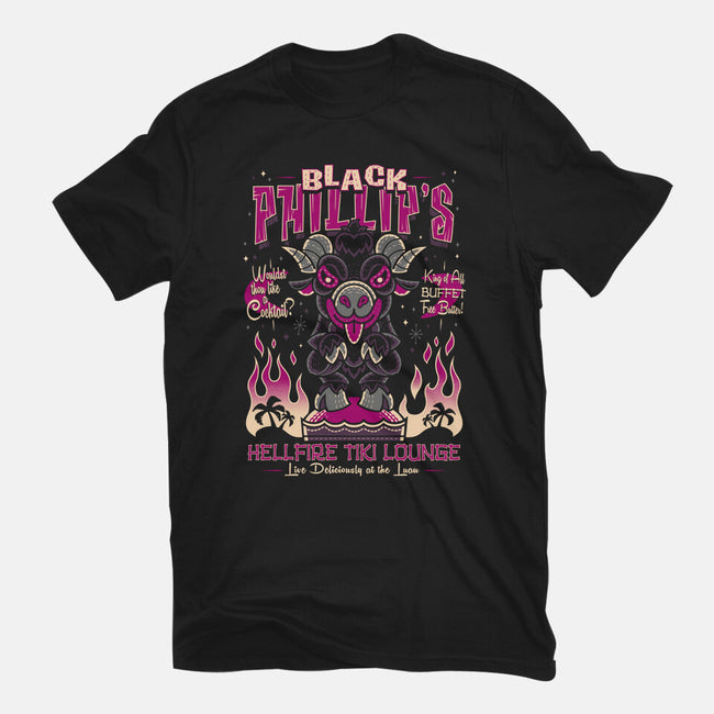 Black Phillips Hellfire Tiki Lounge-Mens-Heavyweight-Tee-Nemons