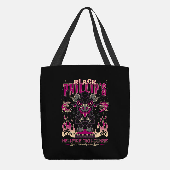 Black Phillips Hellfire Tiki Lounge-None-Basic Tote-Bag-Nemons