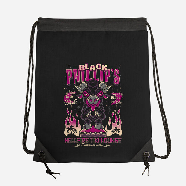 Black Phillips Hellfire Tiki Lounge-None-Drawstring-Bag-Nemons