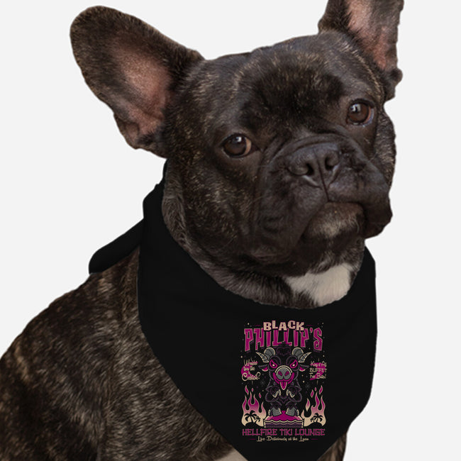 Black Phillips Hellfire Tiki Lounge-Dog-Bandana-Pet Collar-Nemons