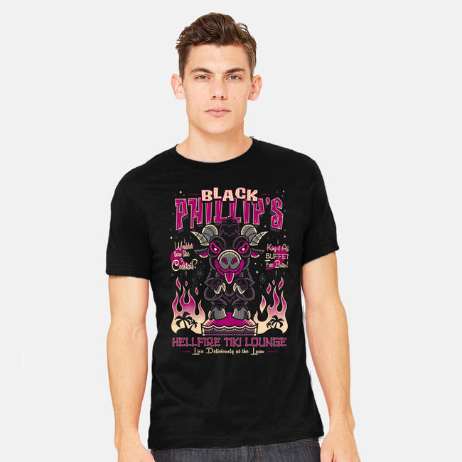 Black Phillips Hellfire Tiki Lounge-Mens-Heavyweight-Tee-Nemons