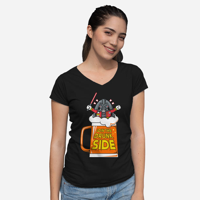 Drunk Side-Womens-V-Neck-Tee-krisren28