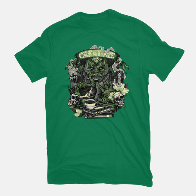 Creature Of The Deep-Womens-Fitted-Tee-glitchygorilla