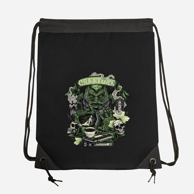 Creature Of The Deep-None-Drawstring-Bag-glitchygorilla