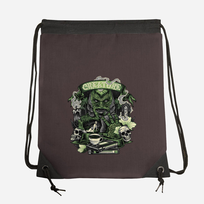 Creature Of The Deep-None-Drawstring-Bag-glitchygorilla