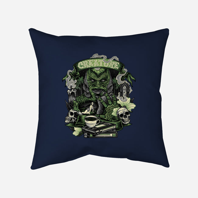 Creature Of The Deep-None-Removable Cover-Throw Pillow-glitchygorilla