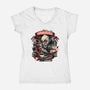 The Blood Of The Immortal-Womens-V-Neck-Tee-glitchygorilla