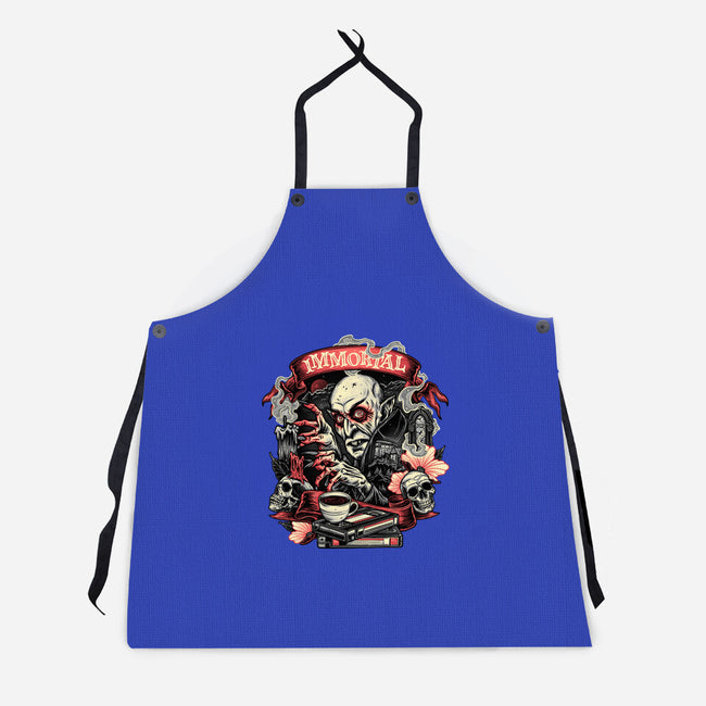 The Blood Of The Immortal-Unisex-Kitchen-Apron-glitchygorilla