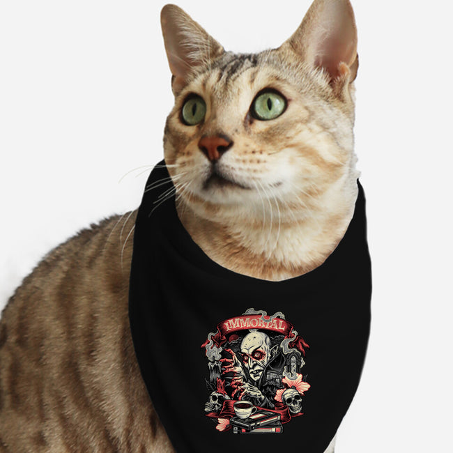 The Blood Of The Immortal-Cat-Bandana-Pet Collar-glitchygorilla