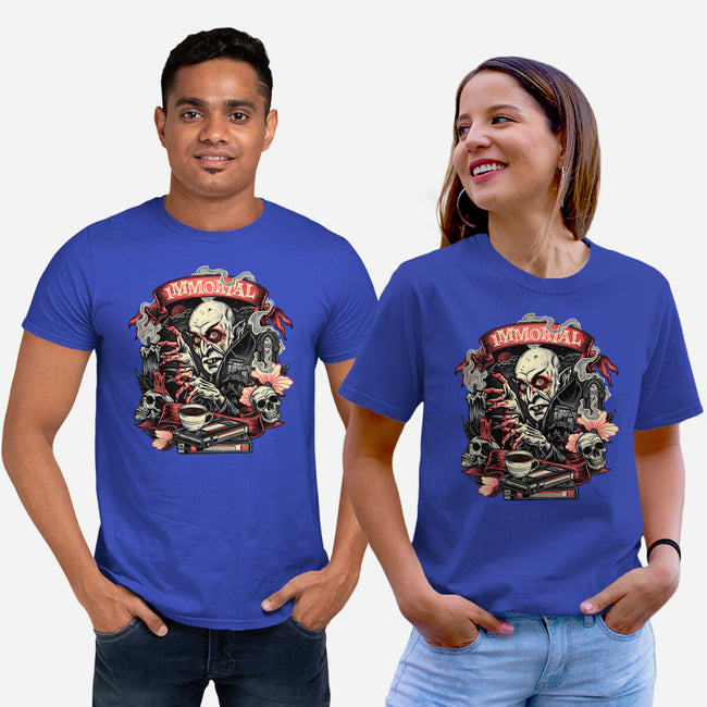 The Blood Of The Immortal-Unisex-Basic-Tee-glitchygorilla