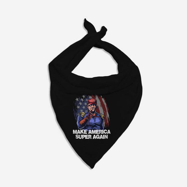 Make America Super Again-Cat-Bandana-Pet Collar-zascanauta