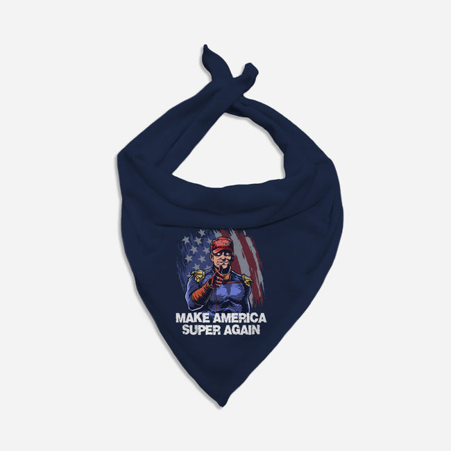 Make America Super Again-Dog-Bandana-Pet Collar-zascanauta