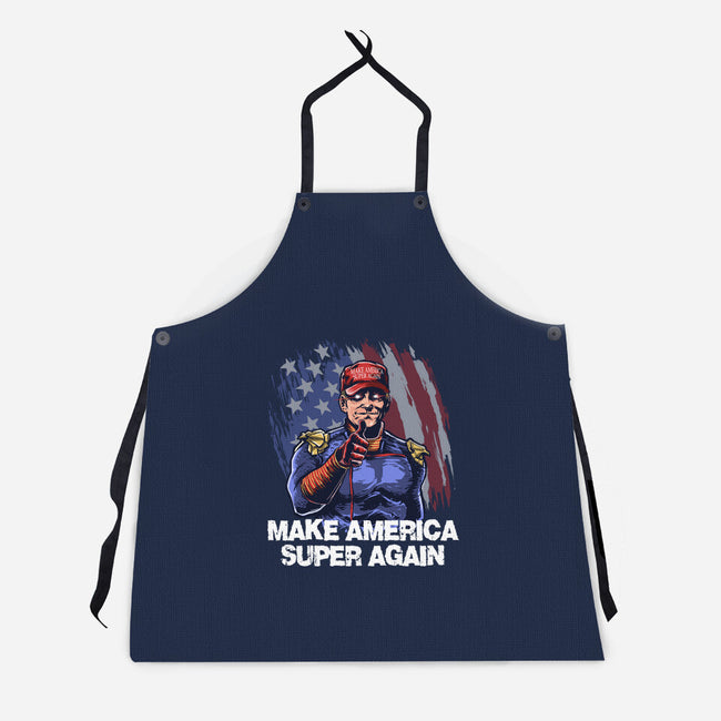 Make America Super Again-Unisex-Kitchen-Apron-zascanauta