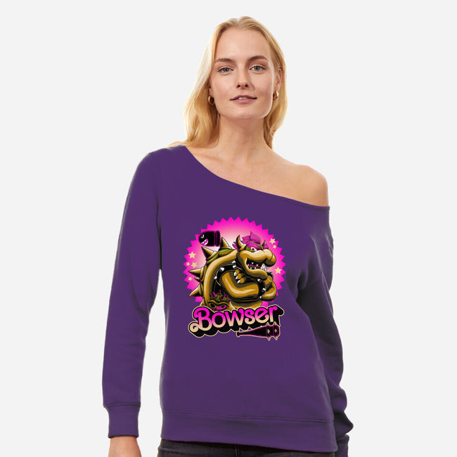 Bowser Doll-Womens-Off Shoulder-Sweatshirt-rmatix