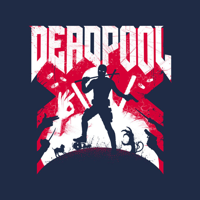 Deadpool Doom-Womens-V-Neck-Tee-rocketman_art