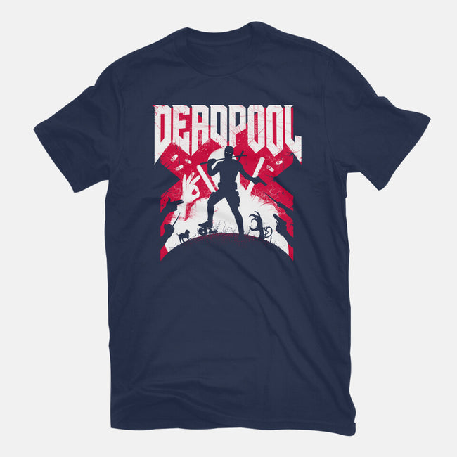 Deadpool Doom-Mens-Premium-Tee-rocketman_art