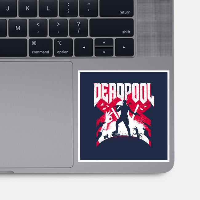 Deadpool Doom-None-Glossy-Sticker-rocketman_art