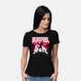 Deadpool Doom-Womens-Basic-Tee-rocketman_art