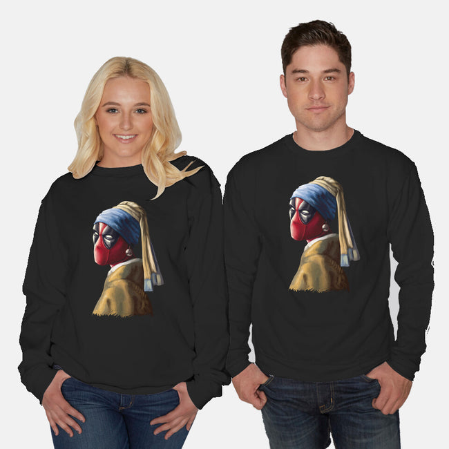 Hero With A Pearl Earring-Unisex-Crew Neck-Sweatshirt-daobiwan