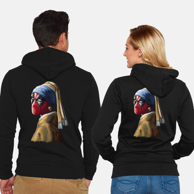 Hero With A Pearl Earring-Unisex-Zip-Up-Sweatshirt-daobiwan