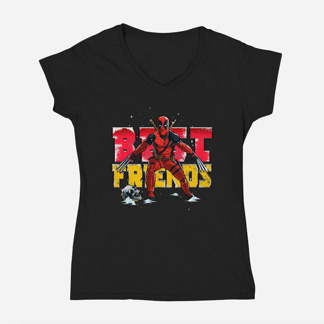 The Best Friends Forever-Womens-V-Neck-Tee-Diego Oliver