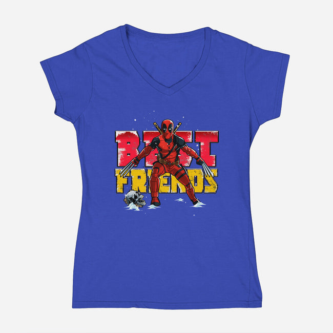 The Best Friends Forever-Womens-V-Neck-Tee-Diego Oliver