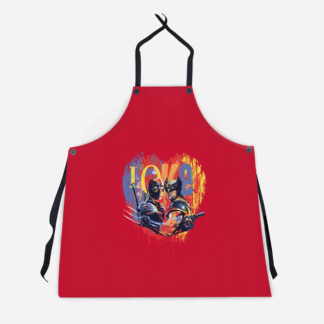 Mutant BFFs-Unisex-Kitchen-Apron-zascanauta