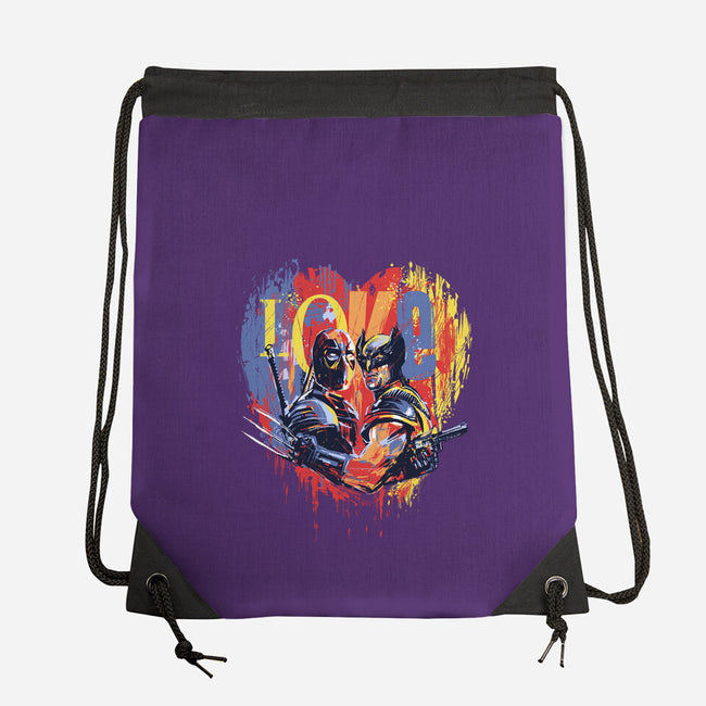 Mutant BFFs-None-Drawstring-Bag-zascanauta