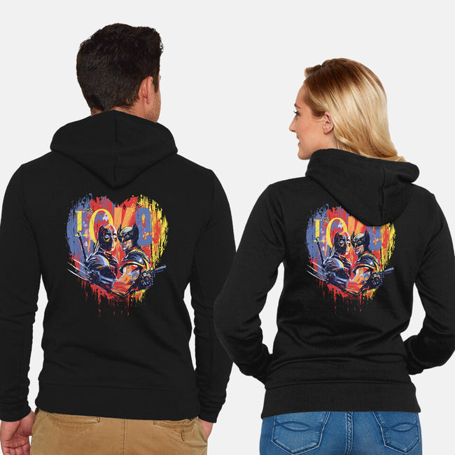 Mutant BFFs-Unisex-Zip-Up-Sweatshirt-zascanauta