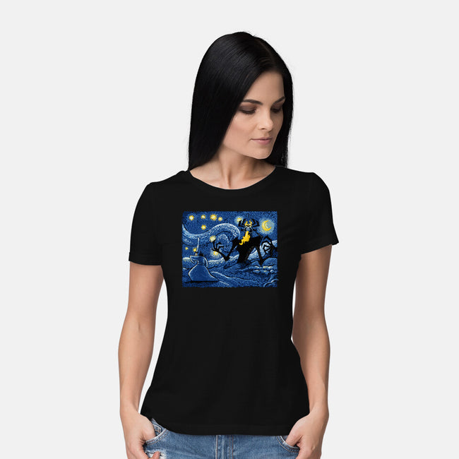 Starry Duel-Womens-Basic-Tee-daobiwan