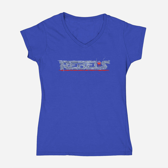 Rebels Unite-Womens-V-Neck-Tee-silentOp