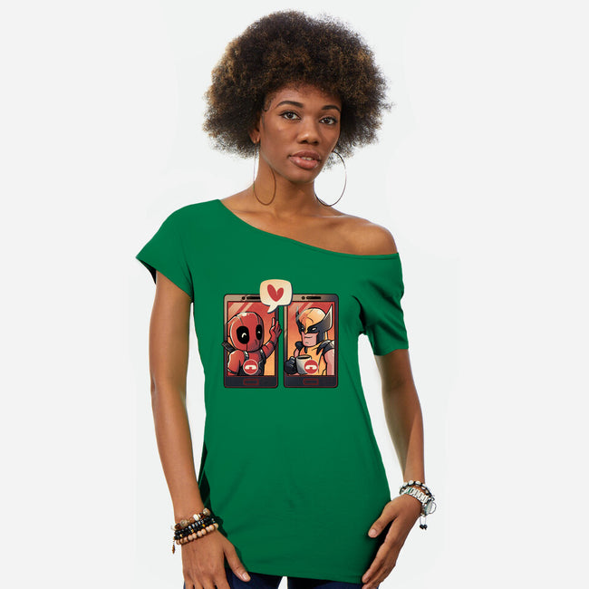 Mutant Bromance-Womens-Off Shoulder-Tee-eduely