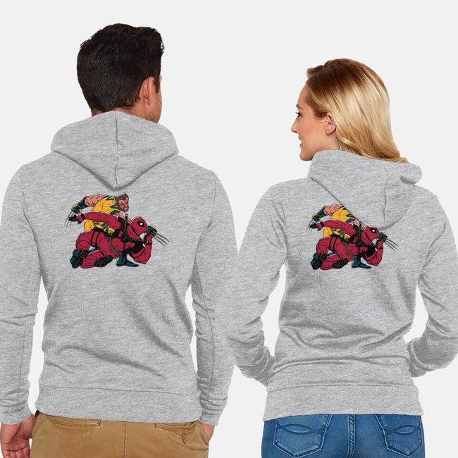 Best Friends Fight-Unisex-Zip-Up-Sweatshirt-Getsousa!