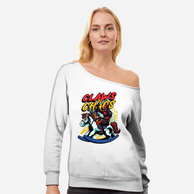 Unicorn Shenigans-Womens-Off Shoulder-Sweatshirt-AmielDesigns