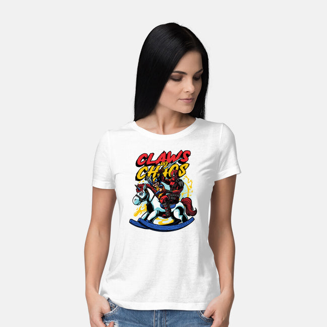 Unicorn Shenigans-Womens-Basic-Tee-AmielDesigns