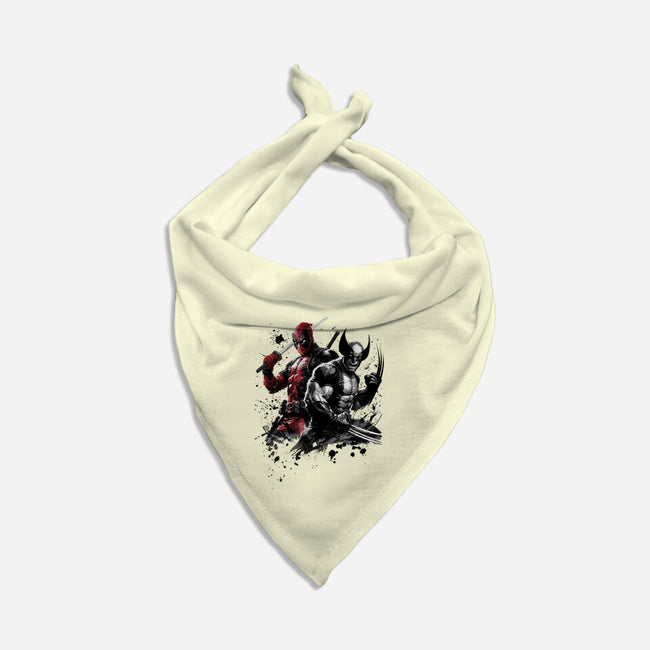 Claws And Katanas-Dog-Bandana-Pet Collar-DrMonekers