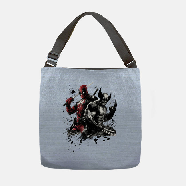 Claws And Katanas-None-Adjustable Tote-Bag-DrMonekers