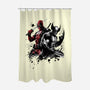 Claws And Katanas-None-Polyester-Shower Curtain-DrMonekers