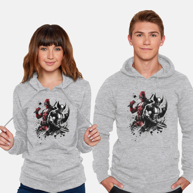 Claws And Katanas-Unisex-Pullover-Sweatshirt-DrMonekers