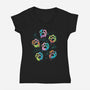 Nebula Paws-Womens-V-Neck-Tee-IKILO