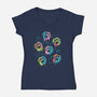 Nebula Paws-Womens-V-Neck-Tee-IKILO