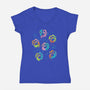 Nebula Paws-Womens-V-Neck-Tee-IKILO