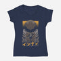 Boulder Movie Run-Womens-V-Neck-Tee-Studio Mootant