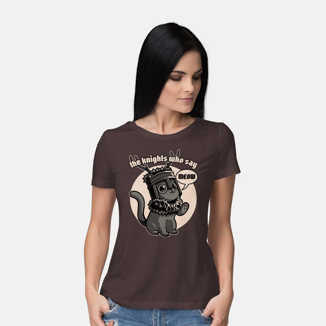 Black Cat Movie Knight-Womens-Basic-Tee-Studio Mootant