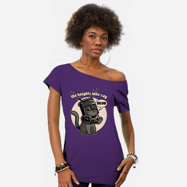 Black Cat Movie Knight-Womens-Off Shoulder-Tee-Studio Mootant