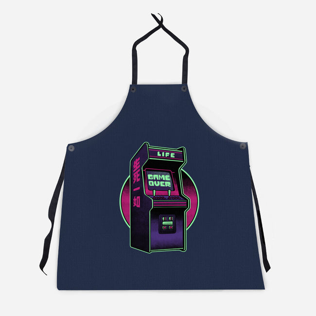 Arcade Life Over-Unisex-Kitchen-Apron-Studio Mootant