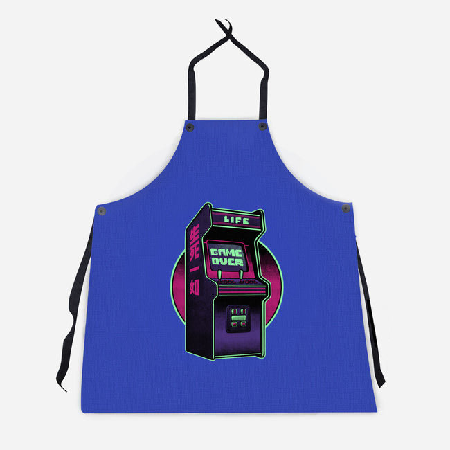 Arcade Life Over-Unisex-Kitchen-Apron-Studio Mootant